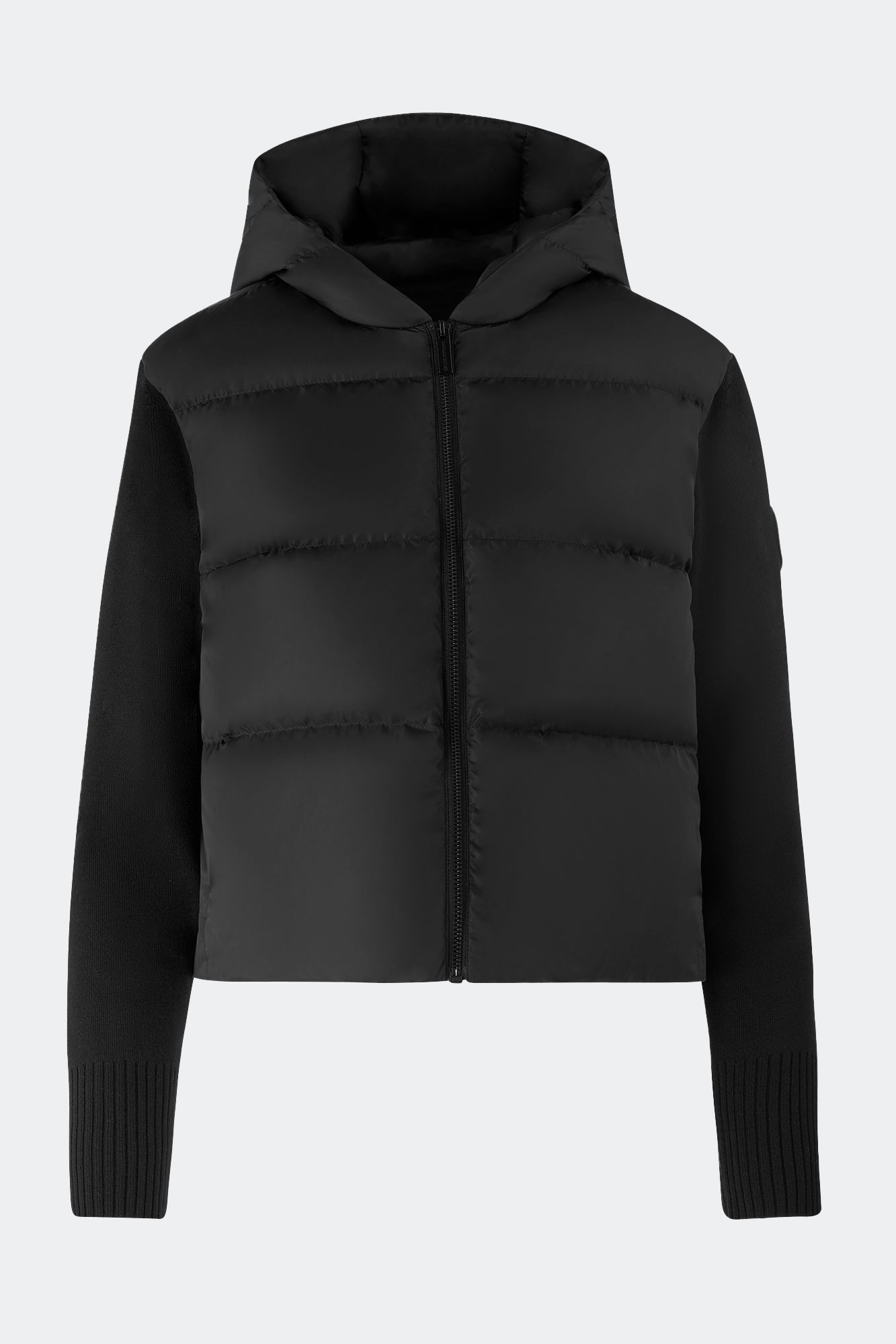 Hybridge Wide Quilt Knit Hoodie - Tonal Disc