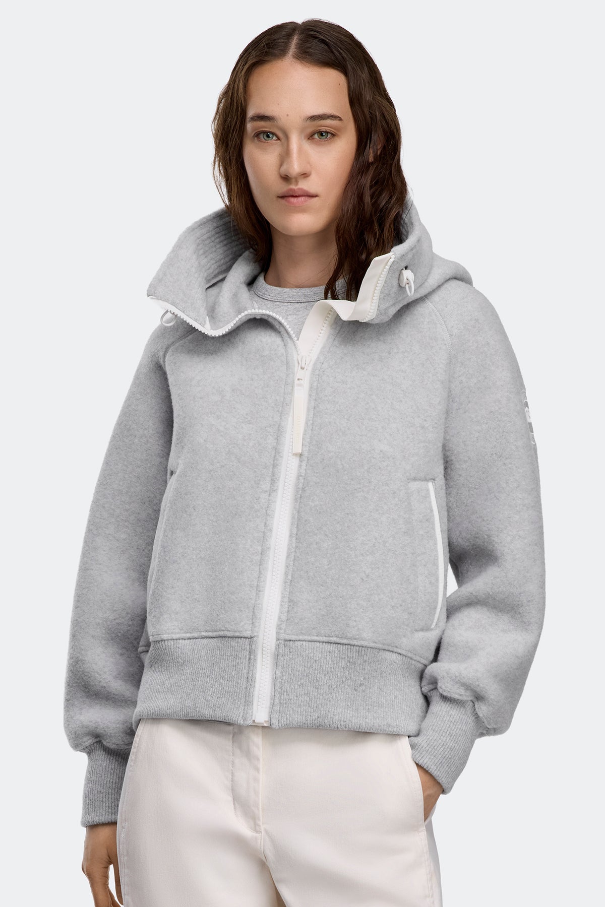 Chilliwack Fleece Bomber - White Disc