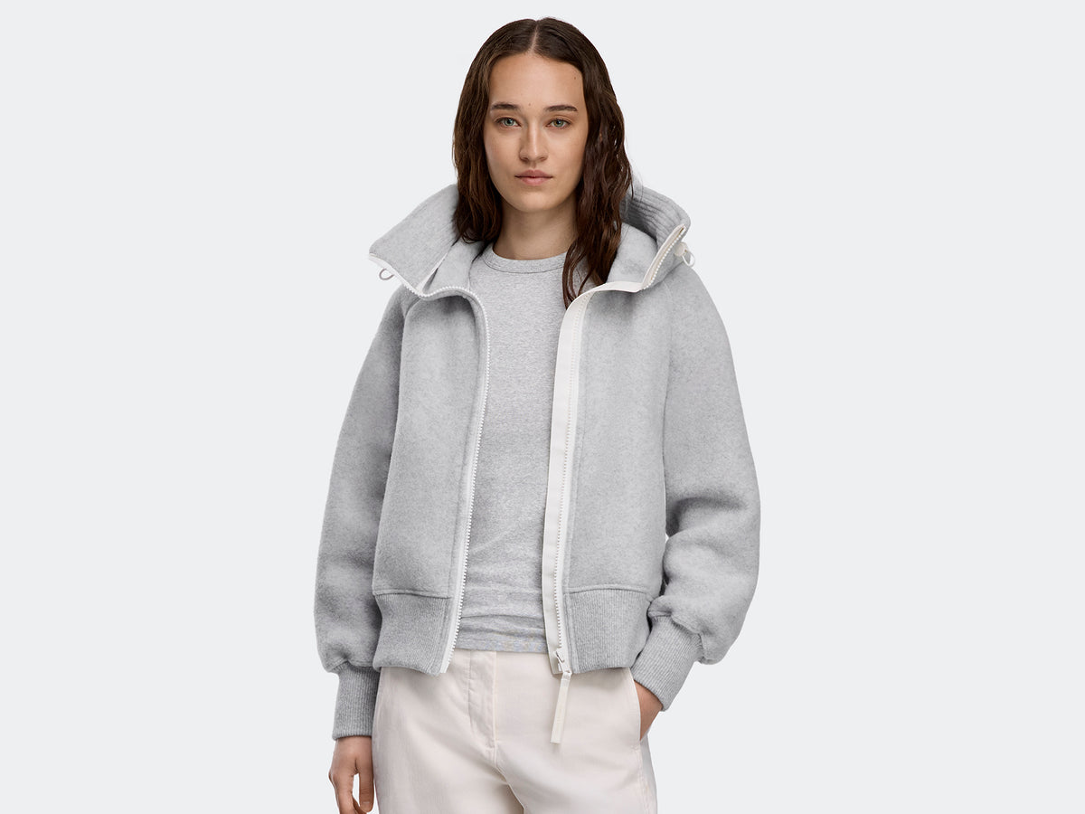 Chilliwack Fleece Bomber - White Disc
